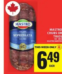 Food Basics MASTRO CHUBS OR TRIOS offer