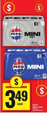 Food Basics PEPSI MINI CANS offer