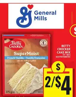 Food Basics BETTY CROCKER CAKE MIX offer