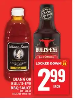 Food Basics DIANA OR BULL'S-EYE BBQ SAUCE offer