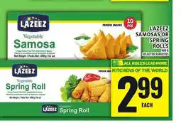 Food Basics LAZEEZ SAMOSAS OR SPRING ROLLS offer