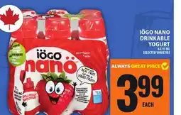 Food Basics IÖGO NANO DRINKABLE YOGURT offer
