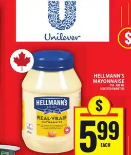 Food Basics HELLMANN'S MAYONNAISE offer