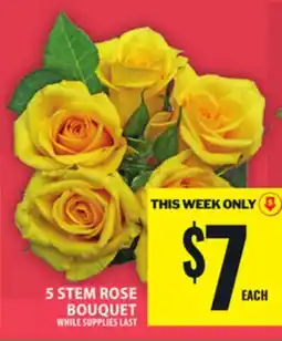 Food Basics 5 STEM ROSE BOUQUET offer