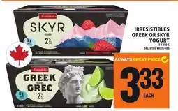 Food Basics IRRESISTIBLES GREEK OR SKYR YOGURT offer