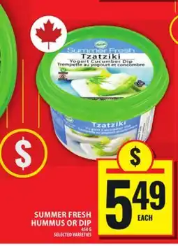 Food Basics SUMMER FRESH HUMMUS OR DIP offer