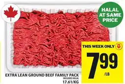 Food Basics EXTRA LEAN GROUND BEEF FAMILY PACK offer