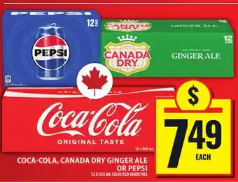 Food Basics COCA-COLA, CANADA DRY GINGER ALE OR PEPSI offer