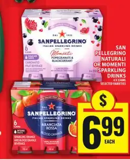 Food Basics SAN PELLEGRINO NATURALI OR MOMENTI SPARKLING DRINKS offer