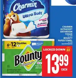 Food Basics CHARMIN ULTRASOFT BATHROOM TISSUE OR BOUNTY PAPER TOWEL offer