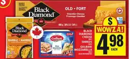 Food Basics BLACK DIAMOND CHEESE, SHREDS, GALBANI MOZZARELLA offer