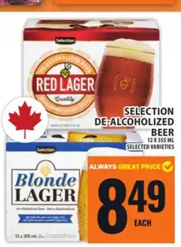 Food Basics SELECTION DE-ALCOHOLIZED BEER offer