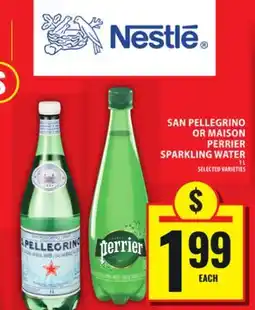 Food Basics SAN PELLEGRINO OR MAISON PERRIER SPARKLING WATER offer