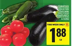 Food Basics TOMATOES, ZUCCHINI OR EGGPLANTS offer