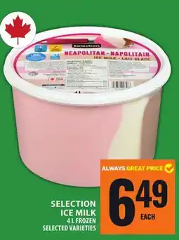 Food Basics SELECTION ICE MILK offer