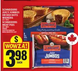 Food Basics SCHNEIDERS JUICY JUMBOS OR RED HOTS WIENERS offer