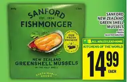 Food Basics SANFORD NEW ZEALAND GREEN SHELL MUSSELS offer