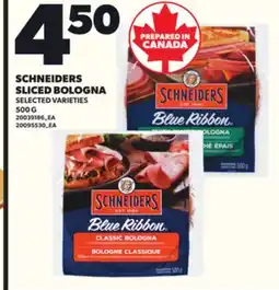 Loblaws SCHNEIDERS SLICED BOLOGNA, 500 G offer