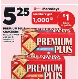 Loblaws PREMIUM PLUS CRACKERS, 450-481 G offer