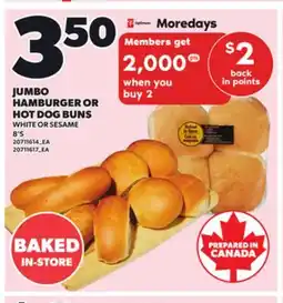 Loblaws JUMBO HAMBURGER OR HOT DOG BUNS, 8's offer