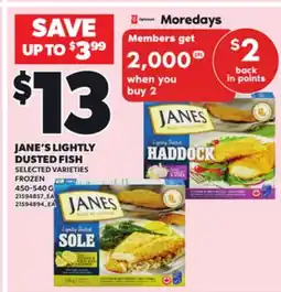 Loblaws JANE'S LIGHTLY DUSTED FISH, 450-540 G offer