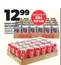 Loblaws COCA-COLA SOFT DRINKS, 24X355 ML offer