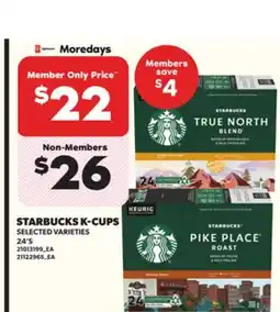 Loblaws STARBUCKS K-CUPS, 24'S offer