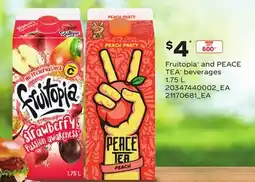 Loblaws FRUITOPIA AND PEACE TEA BEVERAGES 1.75 L offer