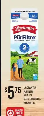 Loblaws LACTANTIA PURFILTRE MILK, 2 L offer