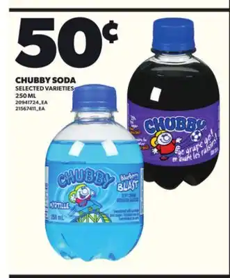 Loblaws CHUBBY SODA, 250 ML offer