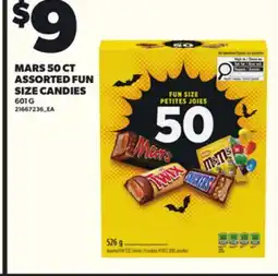 Loblaws MARS 50 CT ASSORTED FUN SIZE CANDIES, 601 G offer