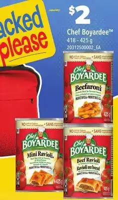 Loblaws CHEF BOYARDEE, 418 – 425 G offer
