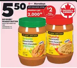 Loblaws NO NAME PEANUT BUTTER, 1 KG offer