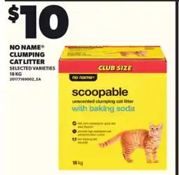 Loblaws NO NAME CLUMPING CAT LITTER, 18 KG offer