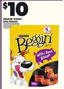 Loblaws BEGGIN' STRIPS DOG TREATS, 708/850 G offer