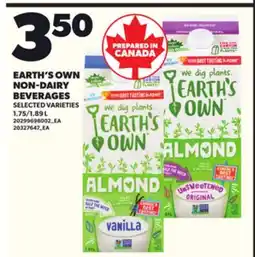Loblaws EARTH'S OWN NON-DAIRY BEVERAGES, 1.75/1.89 L offer