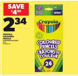 Loblaws CRAYOLA COLOURED PENCILS, 24'S offer