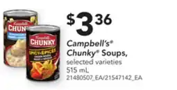 Loblaws CAMPBELL'S CHUNKY SOUPS, 515 ML offer