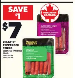 Loblaws ZIGGY'S PEPPERONI STICKS, 300 G offer