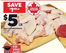 Loblaws SPLIT CHICKEN WINGS offer