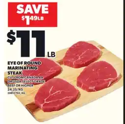 Loblaws EYE OF ROUND MARINATING STEAK offer
