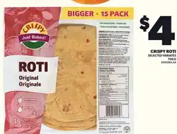Loblaws CRISPY ROTI, 750 G offer