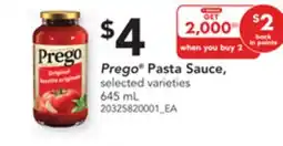 Loblaws PREGO PASTA SAUCE, 645 mL offer