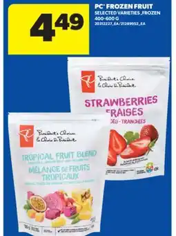Real Canadian Superstore PC FROZEN FRUIT, 400-600 G offer