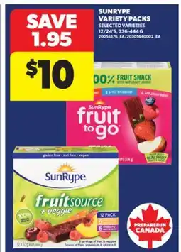 Real Canadian Superstore SUNRYPE VARIETY PACKS, 12/24' S, 336-444 G offer