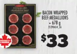 Real Canadian Superstore BACON WRAPPED BEEF MEDALLIONS, 678 g offer