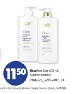 Real Canadian Superstore DOVE HAIR CARE, 828 mL offer
