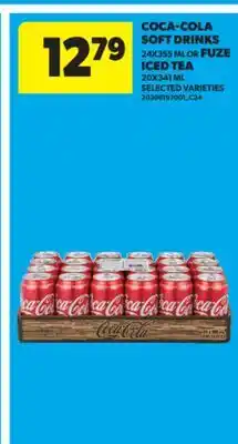 Real Canadian Superstore COCA-COLA SOFT DRINKS, 24X355 ML OR FUZE ICED TEA, 20X341 ML offer