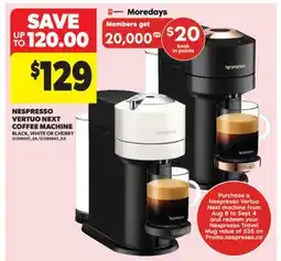 Real Canadian Superstore NESPRESSO VERTUO NEXT COFFEE MACHINE offer