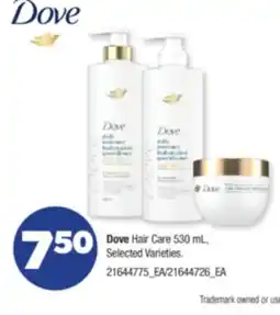 Real Canadian Superstore DOVE HAIR CARE, 530 ML offer